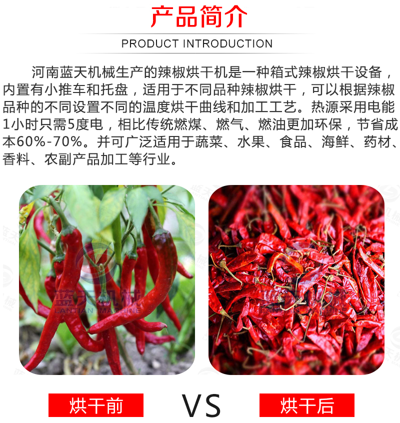 辣椒烘干機(jī)產(chǎn)品簡介